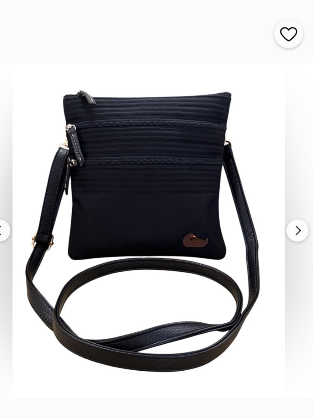 Dooney Bourke Black Crossbody Zip Sling Bag